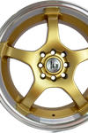 Gold Rush Sleek Machined Lip Wheels Set of 4