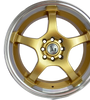 Gold Rush Sleek Machined Lip Wheels Set of 4