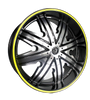 Vortex Fury Mag Wheels | 20' Multi-Spoke Black & Yellow for Sports Cars