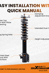 Subaru Impreza WRX Coilover Lowering Kit 00-07 Adjustable Suspension