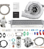 T3/T4 TURBO KIT 350HP WASTEGATE + INTERCOOLER + BOV + OIL Feed LINE Universal