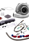 T04E Turbo Turbocharger Manifold Kit + Oil Lines compatible for Nissan Patrol Y60 Y61 TD42