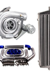 Universal T3/T4 T04E Turbo Charger Kit + 27x7x2.5 Intercooler + 2.5quot; Turbo Pipe