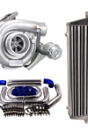 Universal T3/T4 T04E Turbo Charger Kit + 27x7x2.5 Intercooler + 2.5quot; Turbo Pipe