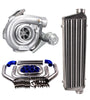 Universal T3/T4 T04E Turbo Charger Kit + 27x7x2.5 Intercooler + 2.5quot; Turbo Pipe