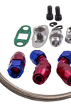 GT45 Turbo V-Band Flange Kit + Oil Lines for Universal 4.0L-6.0L Engines