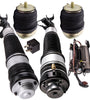 Pair Air Ride Shock Spring + Spring Bag + Compressor Front compatible for Audi A6 S6 C6 4F