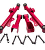 Compatible for Ford Mustang 79-04 Upper Lower Rear Tubular Control Arms w/ Hardware 4pcs suspension arms