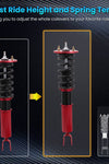 Racing Coilovers compatible for Honda Accord 90-97 compatible for Acura 97-99 CB CD 24 Ways Damper Shocks Lowering Kit