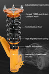 Compatible for Honda Integra DC5 2001-2006 compatible for Acura RSX 24 Ways Adjustable Damper Coilover Kit Lowering Kit