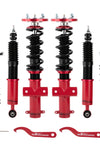 2005-2014 compatible for Ford Mustang Damper Adjustable Tuning Coilovers Kits Red 