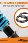 Maxpeedingrods COT6 Coilover Suspension compatible for Mini Cooper S R50 R52 R53 01-07 compatible for FWD lowering kit