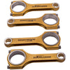 4pc Titanizing Connecting Rod Rods compatible for Audi A3 A4 A6 S4 TT 1.8 Turbo S3 A3 144mm