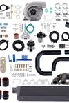 T3 T4 Turbo Kit w/ Intercooler Manifold Pipe Fuel Line compatible for Honda Civic D Series