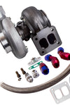 For GT45 T4 V-BAND 1.05 A/R 92MM 600+HPS Boost Turbo Charger w/ Oil Return Line kits