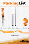 Yellow Coilover Kit for 2001-2006 BMW E46 3-Series Coupe Sedan