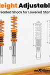 Yellow Coilover Kit for 2001-2006 BMW E46 3-Series Coupe Sedan