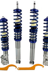 Lowering Suspension Coilover Kit Compatible for Volkswagen Golf Mk3 1991-2000 (1E)- Blue Struts