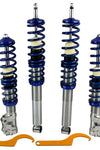 Lowering Suspension Coilover Kit Compatible for Volkswagen Golf Mk3 1991-2000 (1E)- Blue Struts