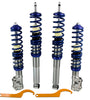 Lowering Suspension Coilover Kit Compatible for Volkswagen Golf Mk3 1991-2000 (1E)- Blue Struts