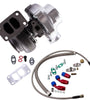 Universal T70 Turbo Turbocharger T3 .82 A/R + Oil Drain Return FEED Line Kit